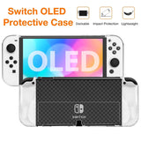 Mooroer Switch OLED Accessories Bundle 27 in 1 for Nintendo Switch OLED Model 2021, Gift Kit for OLED Carrying Storage Case, Dockable Protective Case Covers, Screen Protector, Joycon Grip & More