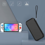 HEYSTOP Switch OLED Case for Nintendo Switch OLED Carry Case Pouch Accessories with Switch OLED Clear Cover Case Temperd Glass Screen Protector and 6 Thumb Grips Caps for Nintendo Switch OLED Model