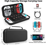 HEYSTOP Case for Nintendo Switch & OLED Model Protective Hard Portable Travel Carry Case Shell Pouch for Nintendo Switch Console and Accessories Nintendo Switch Oled Case,Switch Old Case