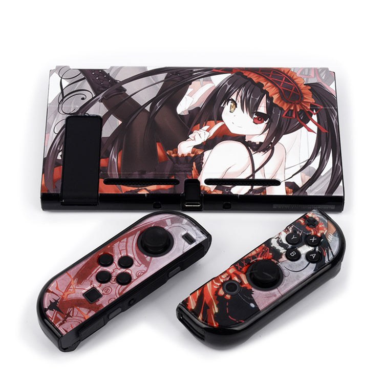 Protective Case Hard PC Shell Anti-Shock Split Cover for Nintendo Switch Can fit into the base Cartoon case